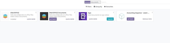 no module documents in my odoo