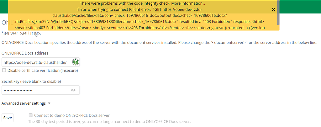 Error 403 only from internal network : r/fortinet