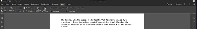 2 Dark Document Disabled